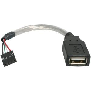 StarTech.com PCケース/マザーボード接続用USB 2.0ケーブル 15cm USB-A(メス) - 4ピン USBマザーボード
