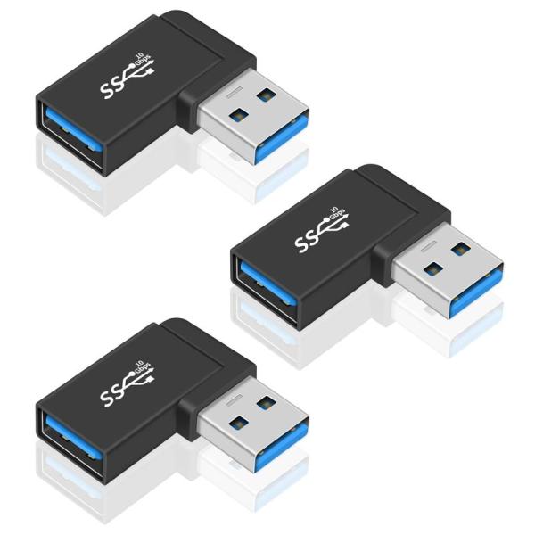 Poyiccot USB 3.0 延長 L型アダプタ 、USB L字 USB L型アダプタ、USB ...