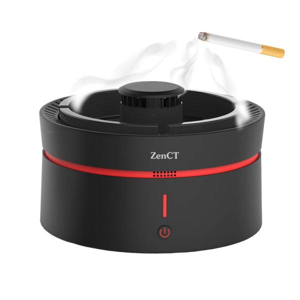 ZenCT 空気清浄機 タバコ スモークレス灰皿 脱臭機 USB充電式 電動吸煙式灰皿 高性能HEP...
