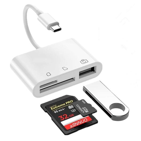 SDメモリー カードリーダー USBマルチカードリーダー SD/TF読取Type-C/USB 全対応...