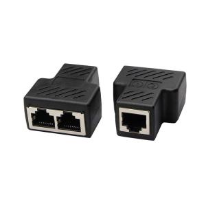 CERRXIAN RJ45ネットワークスプリッタアダプタ LANケーブル延長コネクタ LANイーサネットソケットコネクタアダプタ 二 股 分｜tjd-store