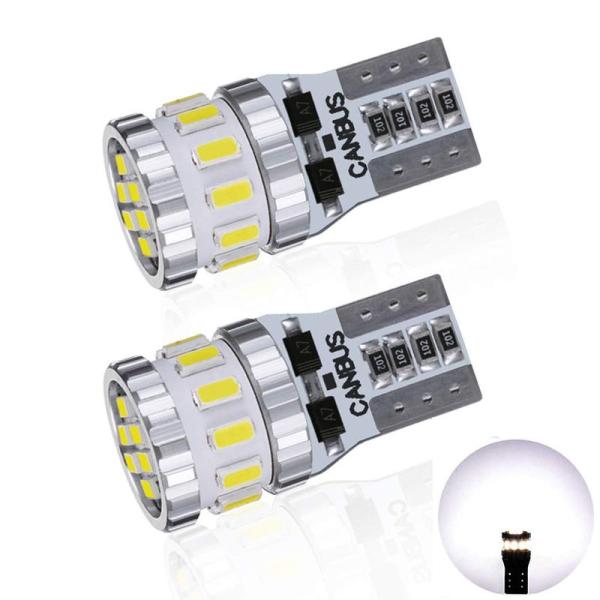 T10 LED ホワイト 爆光 2個 キャンセラー内蔵 LED T10 車検対応 3014LEDチッ...