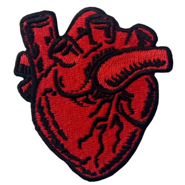 X線解剖学的心臓刺繍のバッジのアイロン付けまたは縫い付けるワッペン