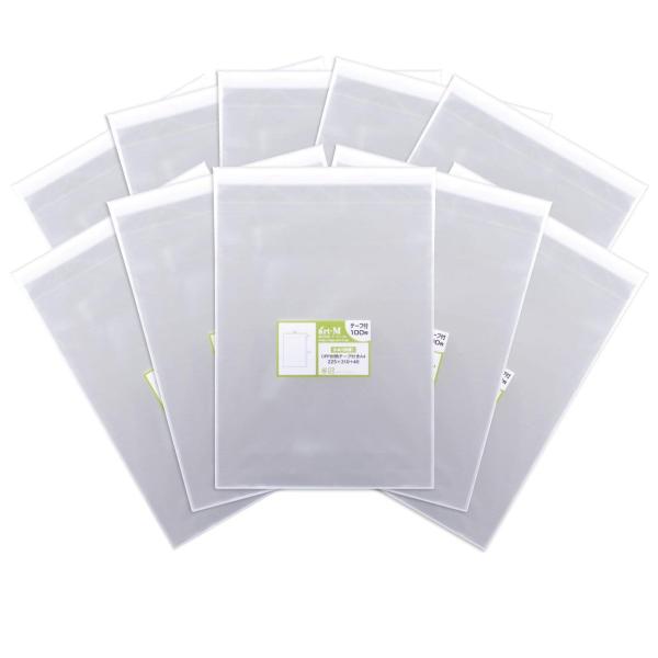 国産 厚口#40 テープ付 A4 A4用紙DM用 透明OPP袋 （透明封筒）1000枚 40ミクロン...