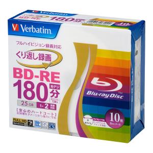 バーベイタムジャパン(Verbatim Japan) くり返し録画用 ブルーレイディスク BD-RE 25GB 10枚 ホワイトプリンタブル｜tjd-store