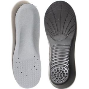 Heal foot 足が疲れにくい靴にするための衝撃吸収インソール人体工学に基づいた設計 (グレー×ブラック, Ｌ)の商品画像