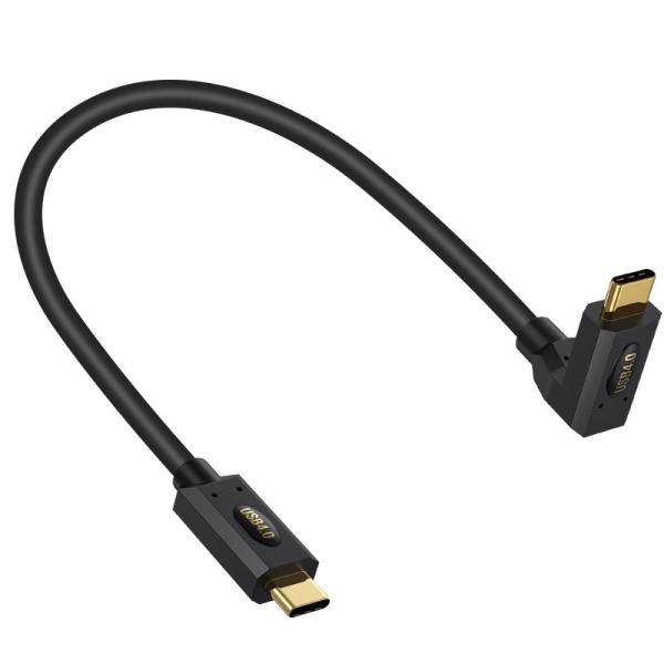 Poyiccot USB-C ケーブル L字 短い、30cm USB4 ケーブルL型PD 240W/...