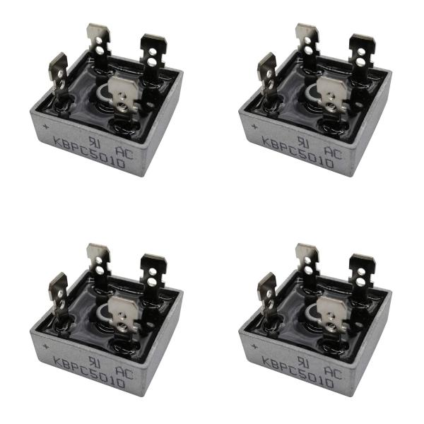 HUABAN 4個 KBPC5010 シリコンブリッジ整流ダイオード 50A 1000V 単相 全波...