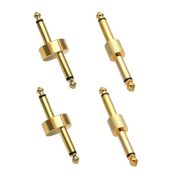 YANYULI 4個セット エフェクター 連結 プラグ Z型 I型 6.35mm シールド ボード ...