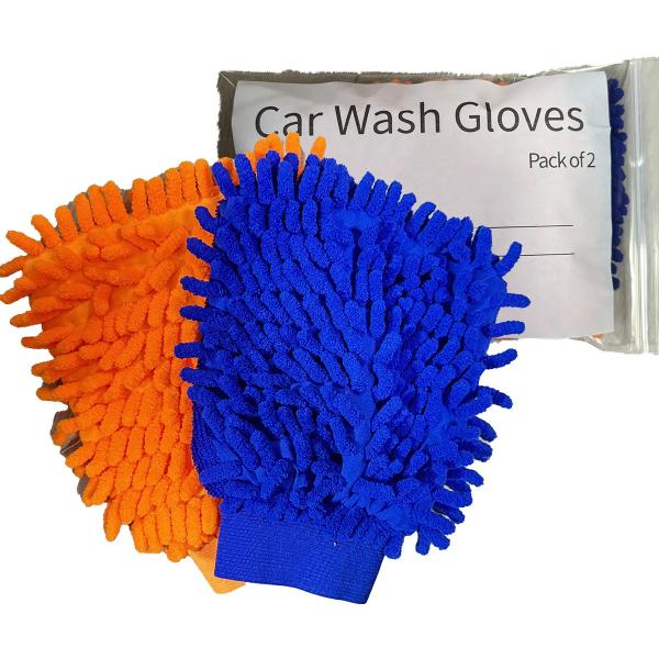 洗車用グローブ2個セット　Car Wash Gloves TJKworksオリジナルパック　コーティ...