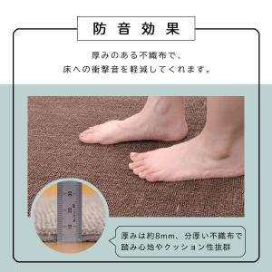 防音 カーペット 江戸間 6畳 サイズ 抗菌防...の詳細画像3