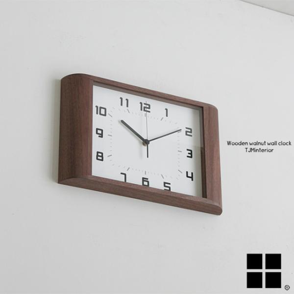 時計 木枠 掛時計 壁掛時計 スイープムーブメント 静音 アナログ 日本製 レトロ