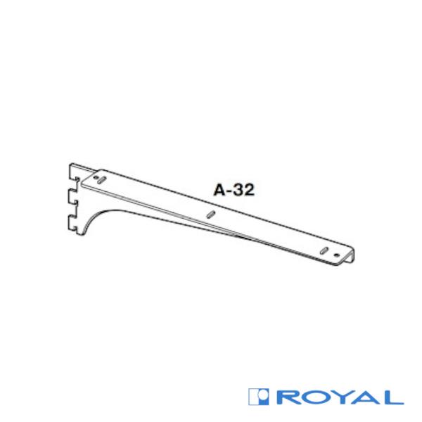 棚受け ROYAL ロイヤル ウッドブラケット 右側用 A-32 L=150 木棚板用専用 クローム...