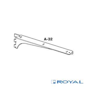 ロイヤル　ウッドブラケット ROYAL ロイヤル ウッドブラケット A-32 L=150 木棚板用専用 クローム