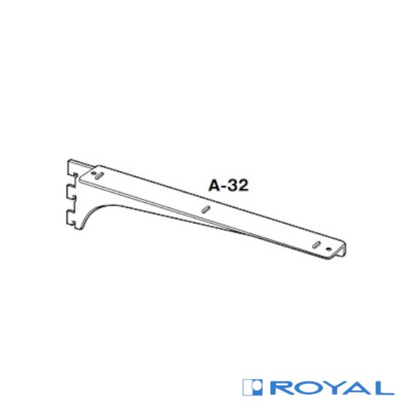 棚受け ROYAL ロイヤル ウッドブラケット 右側用 A-32 L=350 木棚板用専用 クローム...