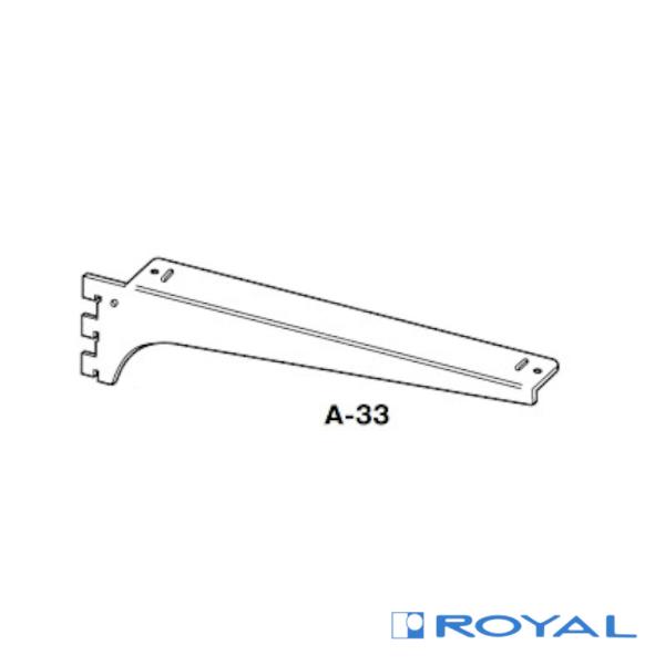 棚受け ROYAL ロイヤル ウッドブラケット 左側用 A-33 L=250 木棚板用専用 クローム...