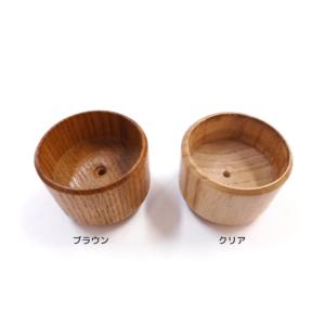 木製エンドキャップ クリア・ブラウン 丸棒φ3...の詳細画像2