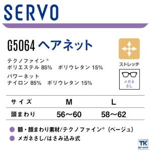 サーヴォ 衛生帽子 ヘアネット 食品工場 白衣...の詳細画像2