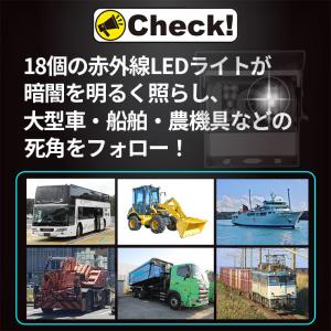 バックカメラ 18LED 暗視カメラ CCDカ...の詳細画像1