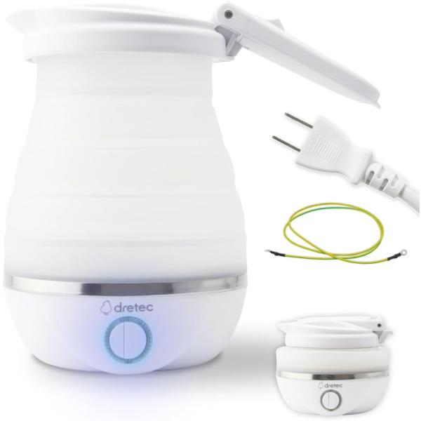ドリテック(dretec) 電気ケトル 小型 折り畳みケトル 持ち運び トラベル キャンプ 容量60...