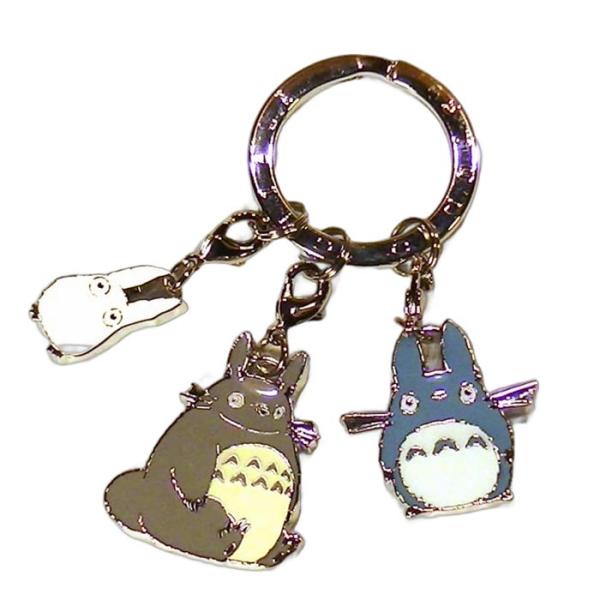 となりのトトロ 3連キーホルダー 金属製 キーリング かわいい （大トトロ・中トトロ・小トトロ) 0...