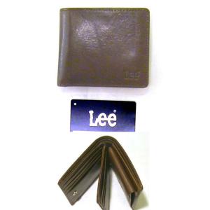 二つ折り財布　Lee　リー 中１枚付 メンズ レディース 2つ折り 札入 財布 ダークブラウン 0427-51｜tkcoll
