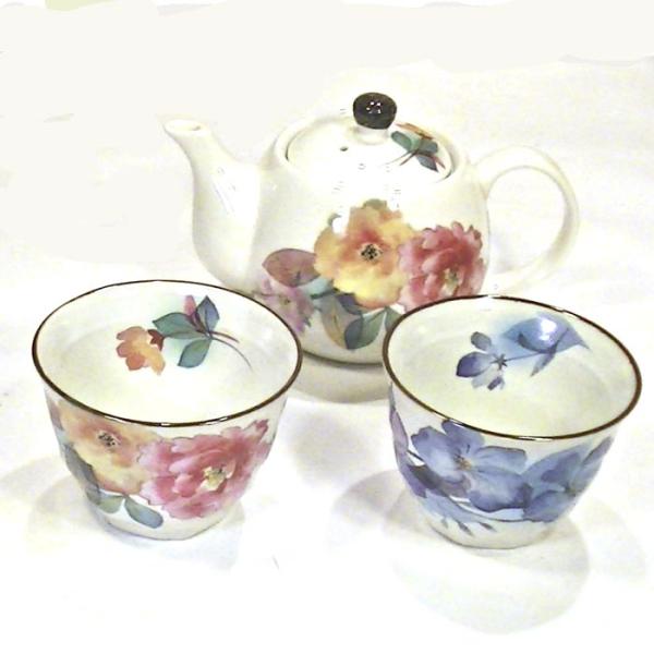 食器ギフト 美濃焼　虹彩花ペアポット茶器 0511-43
