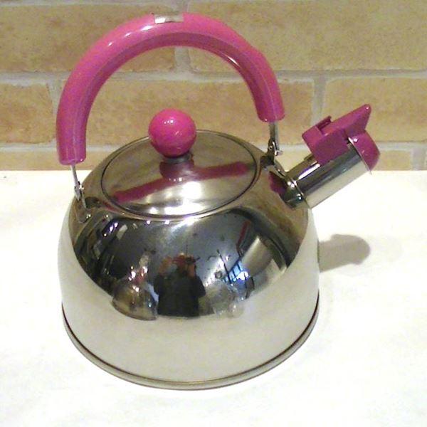 ステンレス 笛吹ケトル 1.5リットル キャンディール IH対応 シルバー ピンク 0525-22　...