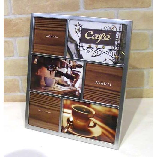 写真立て フォトフレーム メタル スタイリッシュ インテリア・６窓シルバー 0712-24-1　プレ...