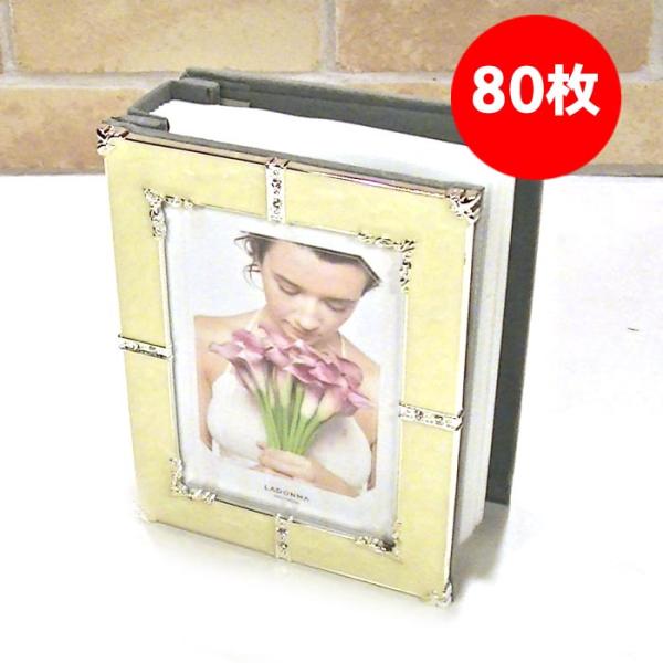 フォトフレーム ハガキサイズ 80枚収納 アルバム型 バインダー式 写真ファイル クリスタル 081...