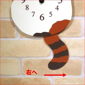 木製 掛け時計 振り子時計 壁掛け かわいい動...の詳細画像4
