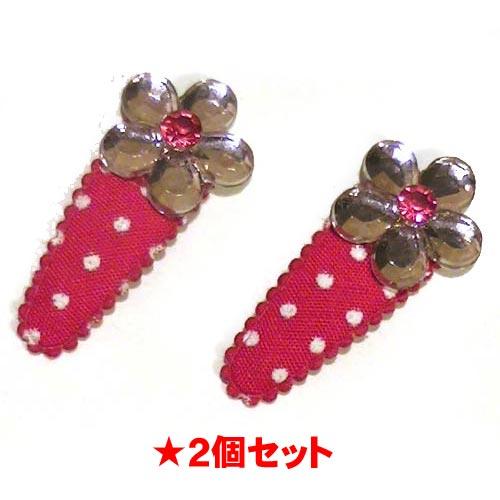 スリーピン　５弁花 布くるみ　２個セット ローズ 1114-43