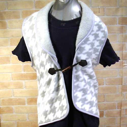 和布小紋(千鳥) 　５５００円→特価　ホームベスト ルームウエア・レディースグレー 日本製 1531...