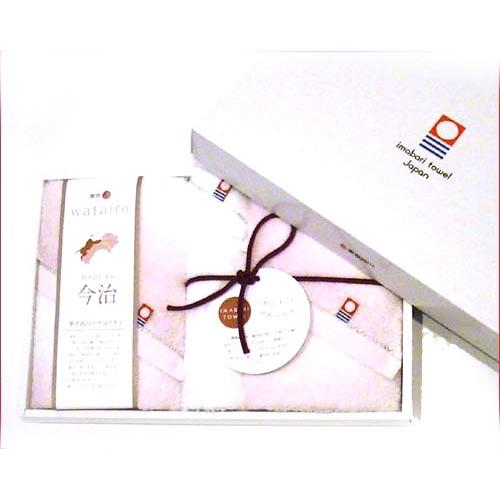 今治タオル 日本製　ふとんの西川　わたいろ タオルギフトセット・フェイスタオル２枚、ウォッシュタオル...