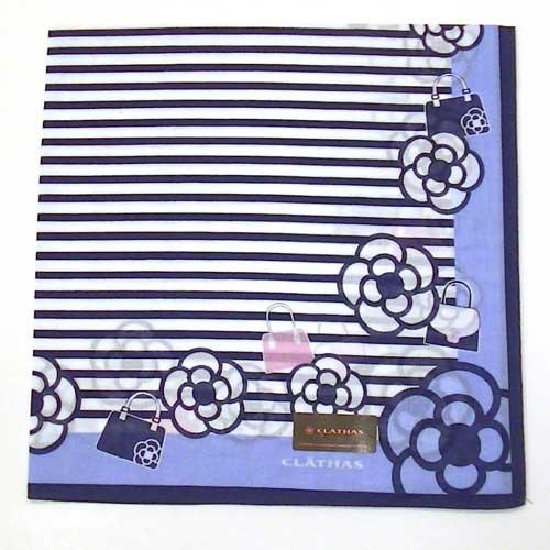 クレイサス  レディースハンカチ・ブルー 2220-09  (ブランドハンカチ)　プレゼント ギフト