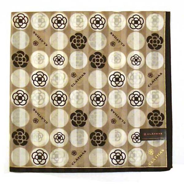 クレイサス ブランド  レディースハンカチ・ブラウン 2220-11  (ブランドハンカチ)　プレゼ...