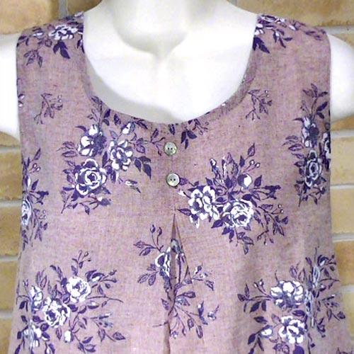 ローズ柄 エプロン　上下紐結び エプロン レース付きポケット・ピンク 2315-33　プレゼント ギ...