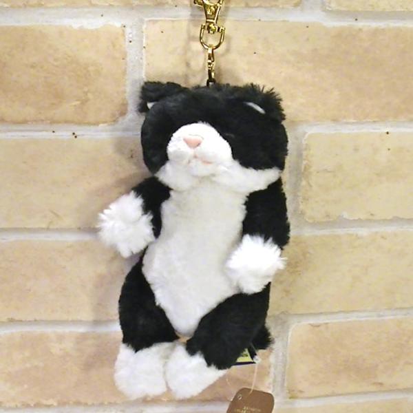 ひざねこすやすや キーチェーン キーホルダー：ハチワレ 2429-13