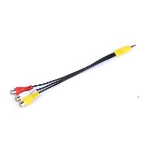 RCA-3.5(4極) 変換ケーブル 22cm 3色ケーブル 3ピン(メス)−3.5(4極