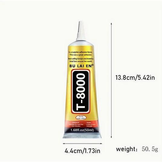 T8000多用途スーパーグルー 50ml 防水  高粘度 低臭 精密アプリケーター付き スマホ ジュ...
