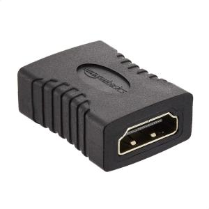 HDMI中継アダプター 29 x 22mm ブラック  Amazonベーシック｜tkhc