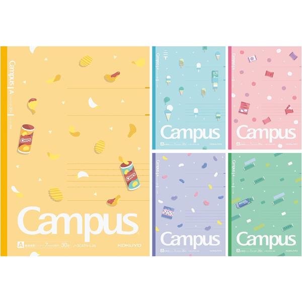 コクヨ ノート キャンパスノート 限定 B5 ドットA罫 5色パック スナックモチーフ ノ-3CAT...