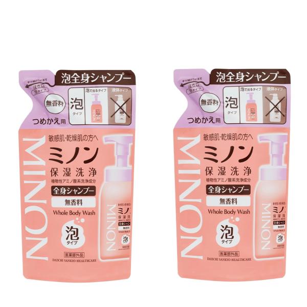 ミノン 全身シャンプー 泡タイプ 詰替え 400ml×2袋セット 新品