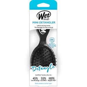 Wet Brush ミニディタングラー ヘアブラシ ブラック 1個 (x 1)｜tkstore99