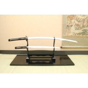 模造刀 上黒石目 大刀 小刀セット クリーニン...の詳細画像3