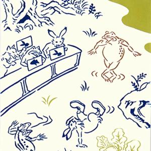 注染手ぬぐい 鳥獣戯画kenema ブレイクダ...の詳細画像1