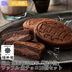 岡山 創業明治四年 「福井堂」 ワッフル 生チョコ10個セット 御祝 贈答用の商品画像