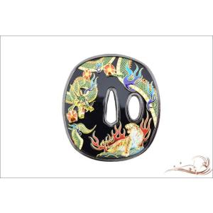 鍔 刀装具 彫金 龍虎鍔 岡田以蔵 装飾品 コ...の詳細画像1