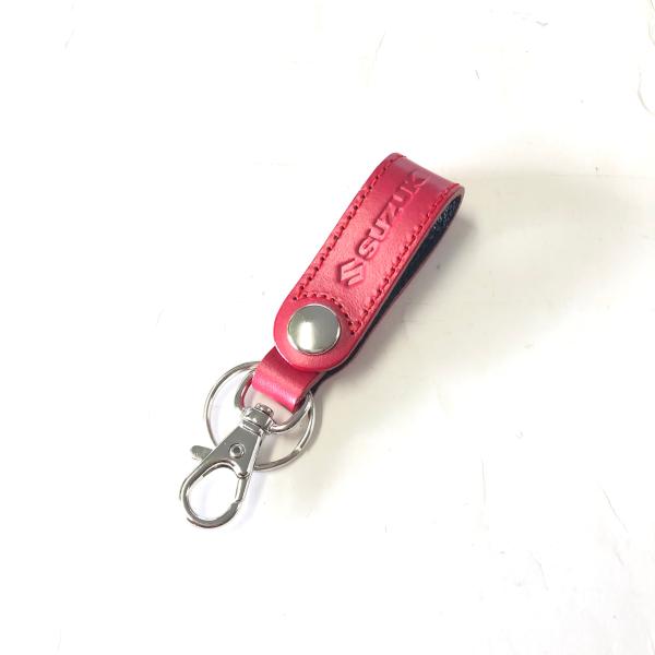 〇スズキ ベルトループ キーホルダー 型押し レッド 99000-79NK0-064