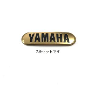 ヤマハ発動機 〇 ヤマハ エンブレム ロゴ ビトロ 艶消しゴールドメッキ